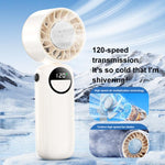 Ventilatore portatile da collo pieghevole con display LED