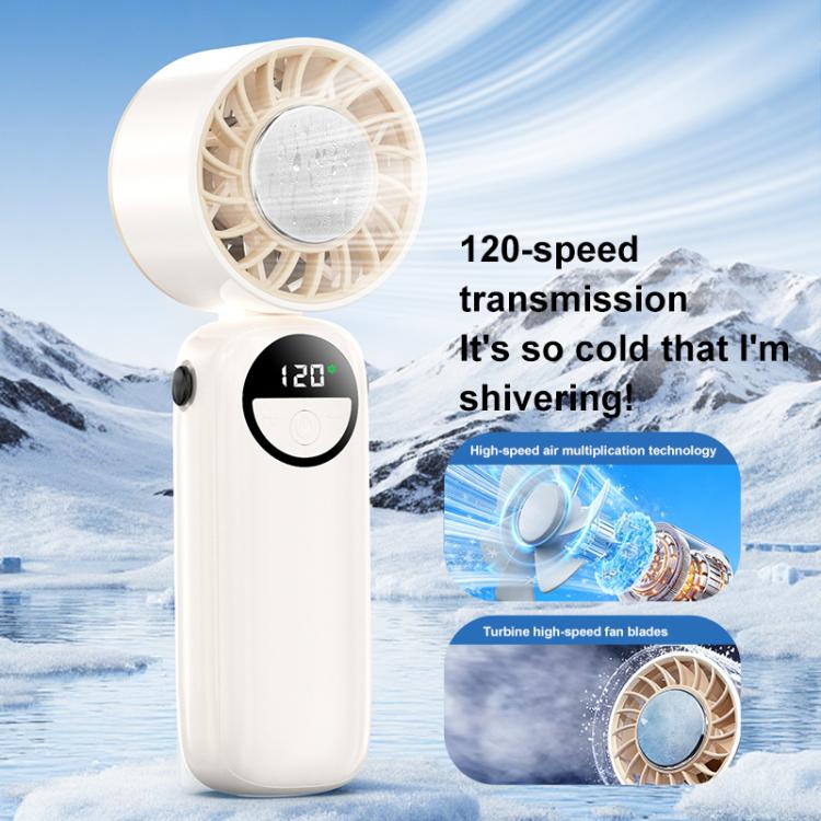 Ventilatore portatile da collo pieghevole con display LED