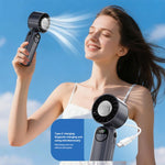 Ventilatore portatile da collo pieghevole con display LED