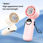 Ventilatore portatile da collo pieghevole con display LED