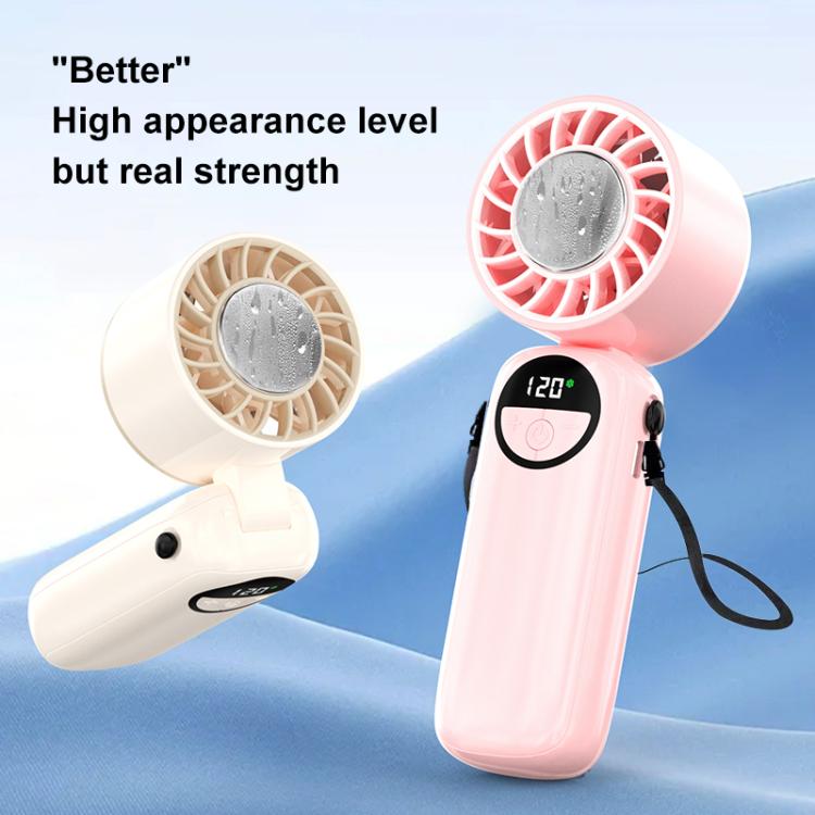 Ventilatore portatile da collo pieghevole con display LED