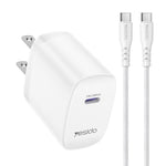 Set di caricabatterie rapido Yesido YC20U PD35W con porta singola USB-C/Type-C e cavo da Type-C a Type-C., YC20U