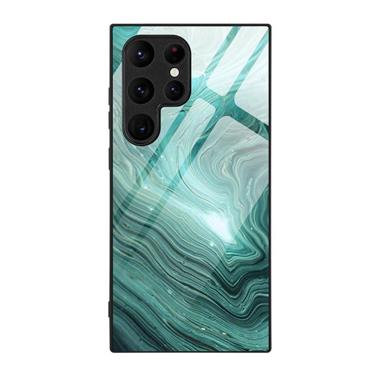 Custodia protettiva per telefono in vetro con motivo marmorizzato, For Samsung Galaxy S26+ 5G, For Samsung Galaxy S26 Ultra 5G, For Samsung Galaxy S26 5G