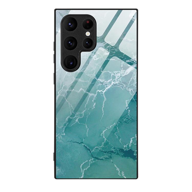 Custodia protettiva per telefono in vetro con motivo marmorizzato, For Samsung Galaxy S26+ 5G, For Samsung Galaxy S26 Ultra 5G, For Samsung Galaxy S26 5G