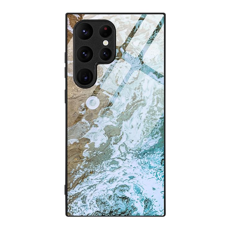 Custodia protettiva per telefono in vetro con motivo marmorizzato, For Samsung Galaxy S26+ 5G, For Samsung Galaxy S26 Ultra 5G, For Samsung Galaxy S26 5G
