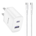 Kit caricabatterie rapido Yesido PD35W Type-C, USB con cavo da Type-C a Type-C, US Plug, EU Plug, UK Plug