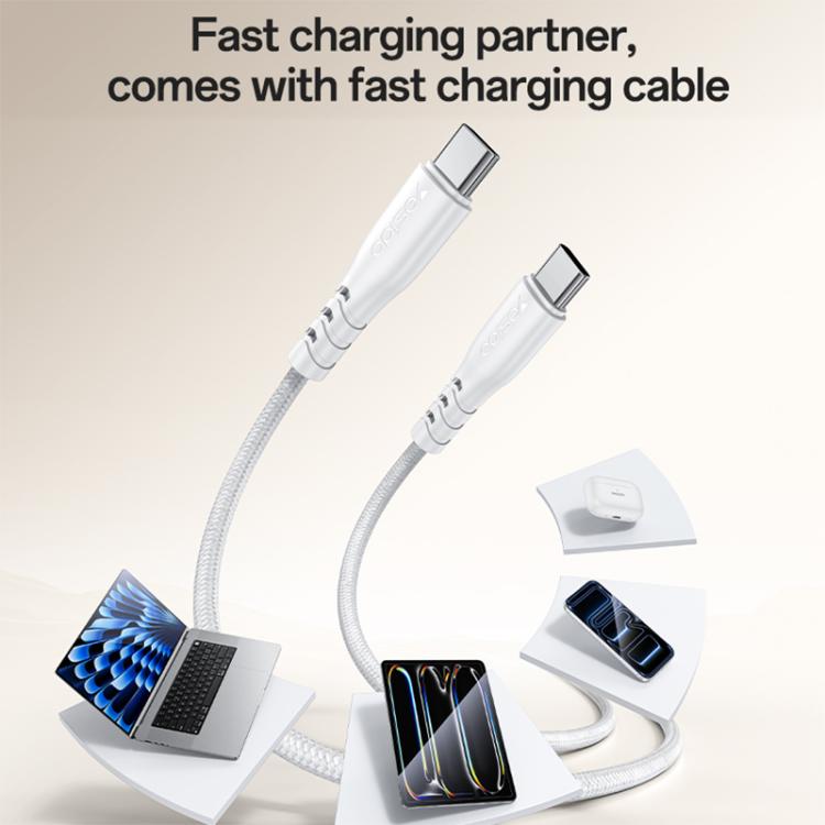 Kit caricabatterie rapido Yesido PD35W Type-C, USB con cavo da Type-C a Type-C, US Plug, EU Plug, UK Plug