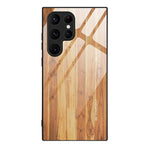 Custodia per telefono in vetro con effetto legno, For Samsung Galaxy S26+ 5G, For Samsung Galaxy S26 Ultra 5G, For Samsung Galaxy S26 5G
