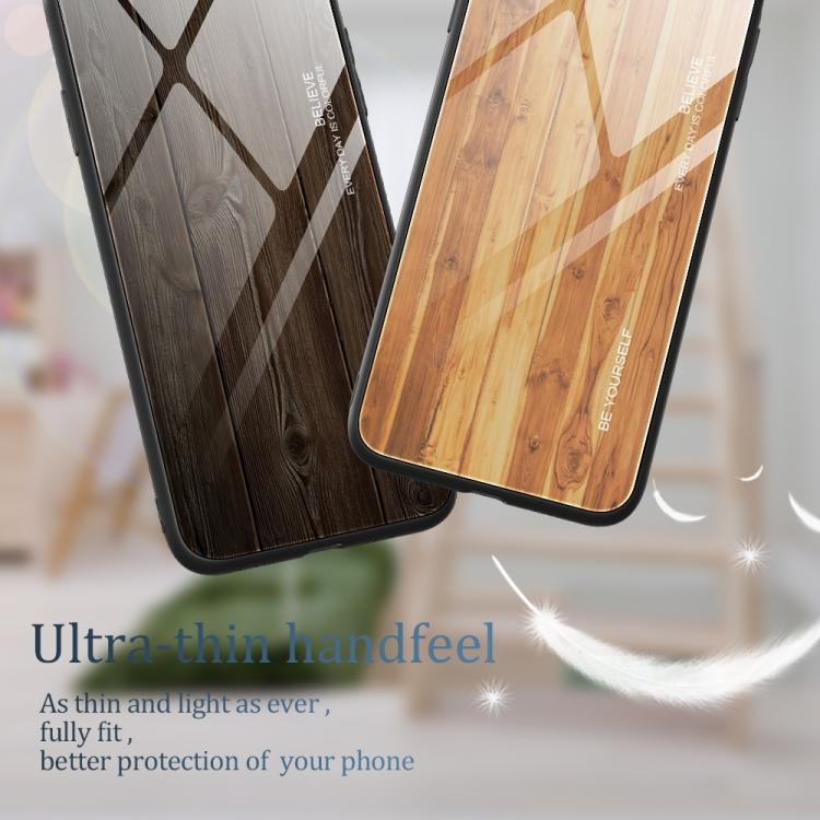 Custodia per telefono in vetro con effetto legno, For Samsung Galaxy S26+ 5G, For Samsung Galaxy S26 Ultra 5G, For Samsung Galaxy S26 5G