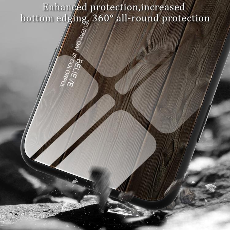 Custodia per telefono in vetro con effetto legno, For Samsung Galaxy S26+ 5G, For Samsung Galaxy S26 Ultra 5G, For Samsung Galaxy S26 5G