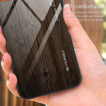 Custodia per telefono in vetro con effetto legno, For Samsung Galaxy S26+ 5G, For Samsung Galaxy S26 Ultra 5G, For Samsung Galaxy S26 5G