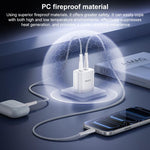 Kit caricabatterie rapido doppio Yesido PD45W Type-C con cavo da Type-C a Type-C, US Plug, EU Plug, UK Plug