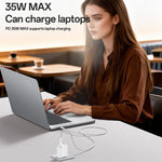 Set di caricabatterie rapido Yesido YC107 PD35W con porta singola USB-C/Type-C e cavo da Type-C a Type-C., YC107
