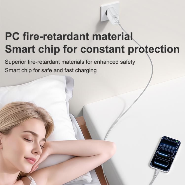 Set di caricabatterie rapido Yesido YC107 PD35W con porta singola USB-C/Type-C e cavo da Type-C a Type-C., YC107