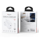 Set caricabatterie rapido Yesido YC153 PD35W a porta singola USB-C/Type-C con cavo da Type-C a Type-C., YC153