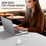 Set caricabatterie rapido Yesido YC153 PD35W a porta singola USB-C/Type-C con cavo da Type-C a Type-C., YC153