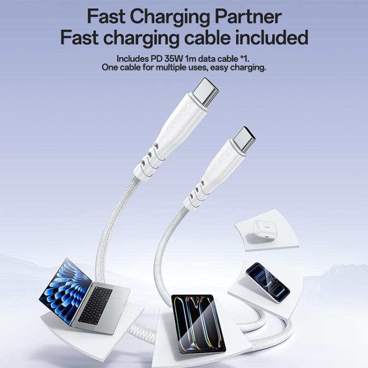 Set caricabatterie rapido Yesido YC153 PD35W a porta singola USB-C/Type-C con cavo da Type-C a Type-C., YC153