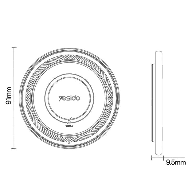 Caricabatterie wireless magnetico da tavolo Yesido DS39 da 15 W, DS39