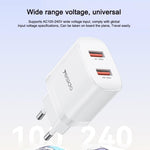 Set caricabatterie Yesido YC104 da 12 W 2,4 A con doppia porta USB e cavo dati da USB a Type-C da 1 m., YC104
