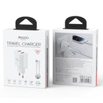 Set caricabatterie Yesido YC104 da 12 W 2,4 A con doppia porta USB e cavo dati da USB a Type-C da 1 m., YC104