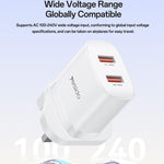 Set caricabatterie Yesido YC150 da 12 W 2,4 A con doppia porta USB e cavo dati da USB a Type-C da 1 m., YC150