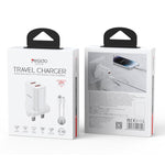 Set caricabatterie Yesido YC150 da 12 W 2,4 A con doppia porta USB e cavo dati da USB a Type-C da 1 m., YC150