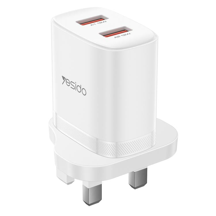 Set caricabatterie Yesido YC150 da 12 W 2,4 A con doppia porta USB e cavo dati da USB a Type-C da 1 m., YC150