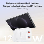 Set caricabatterie Yesido YC150 da 12 W 2,4 A con doppia porta USB e cavo dati da USB a Type-C da 1 m., YC150