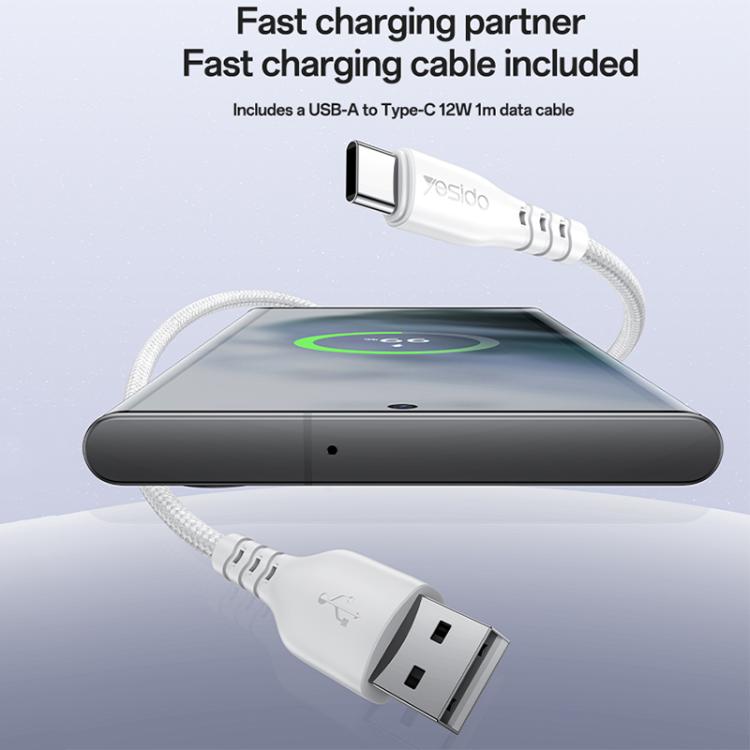 Set caricabatterie Yesido YC150 da 12 W 2,4 A con doppia porta USB e cavo dati da USB a Type-C da 1 m., YC150