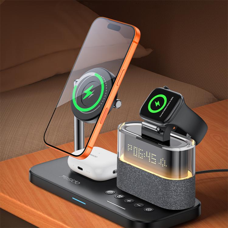 Stazione di ricarica wireless magnetica multifunzione 6 in 1 Yesido DS37 da 25 W, DS37