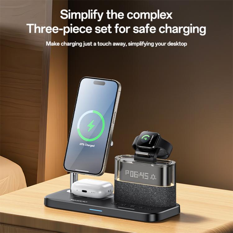 Stazione di ricarica wireless magnetica multifunzione 6 in 1 Yesido DS37 da 25 W, DS37