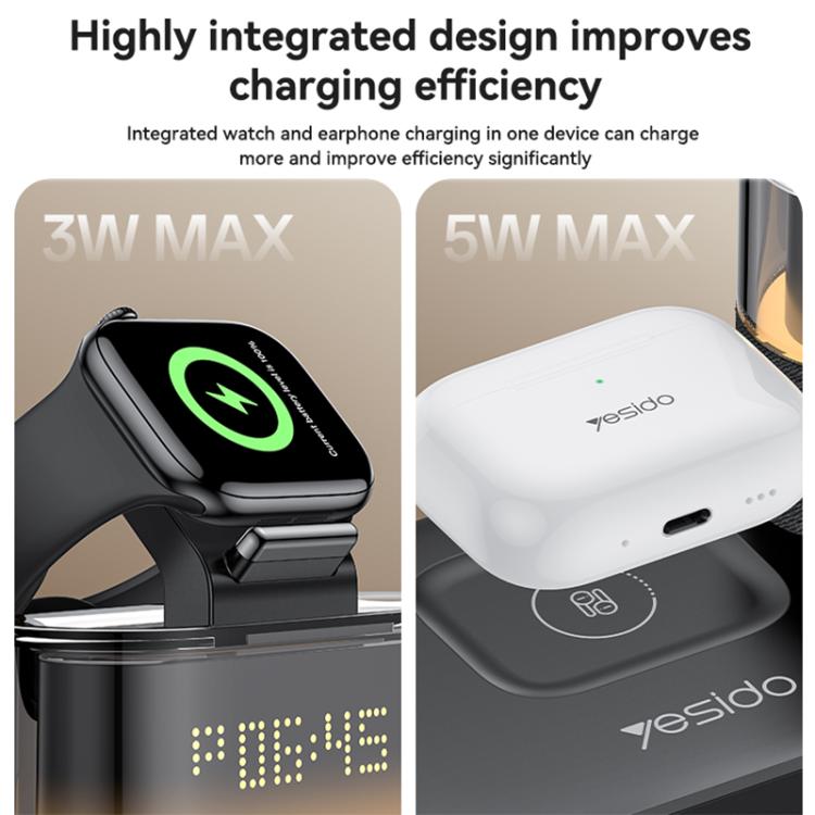 Stazione di ricarica wireless magnetica multifunzione 6 in 1 Yesido DS37 da 25 W, DS37