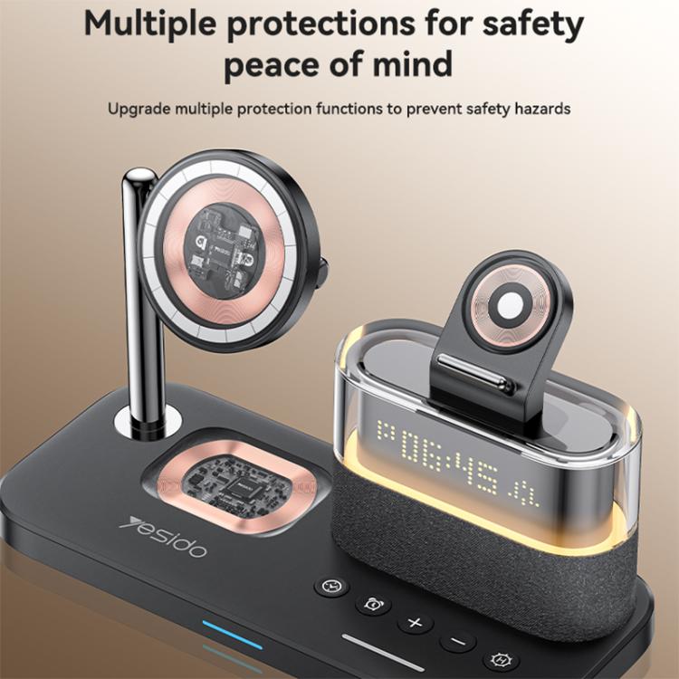Stazione di ricarica wireless magnetica multifunzione 6 in 1 Yesido DS37 da 25 W, DS37