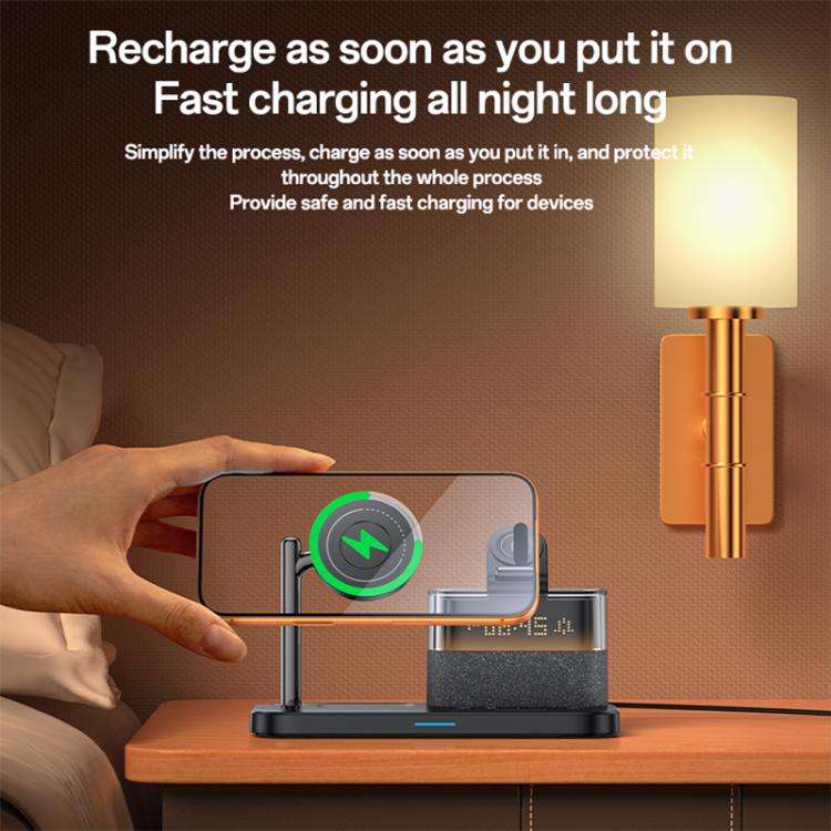 Stazione di ricarica wireless magnetica multifunzione 6 in 1 Yesido DS37 da 25 W, DS37