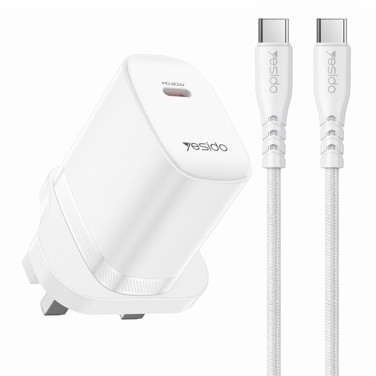 Set caricabatterie Yesido YC151 PD20W Type-C con cavo dati da Type-C a Type-C da 1 m, YC151