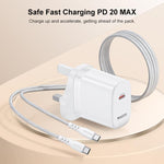 Set caricabatterie Yesido YC151 PD20W Type-C con cavo dati da Type-C a Type-C da 1 m, YC151
