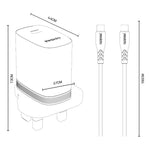 Set caricabatterie Yesido YC151 PD20W Type-C con cavo dati da Type-C a Type-C da 1 m, YC151