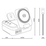 Stazione di ricarica wireless magnetica Yesido DS38 da 65 W 8 in 1 con cavo telescopico, DS38