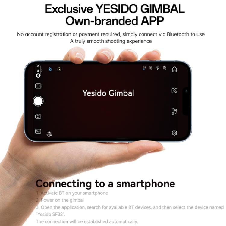 Yesido SF32 Pro Gimbal 3 Assi Telescopico per Smartphone