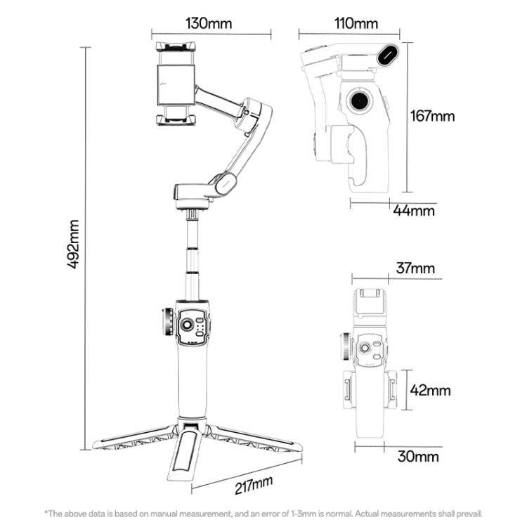 Yesido SF32 Telescopic 3-Axis Gimbal Selfie Stick, SF32