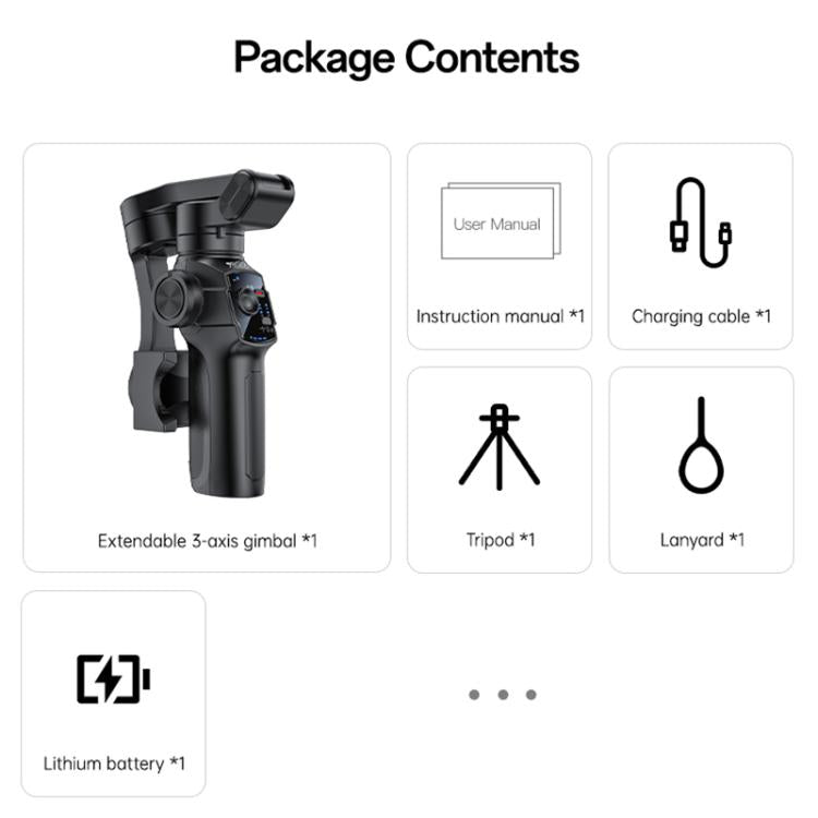 Yesido SF32 Telescopic 3-Axis Gimbal Selfie Stick, SF32