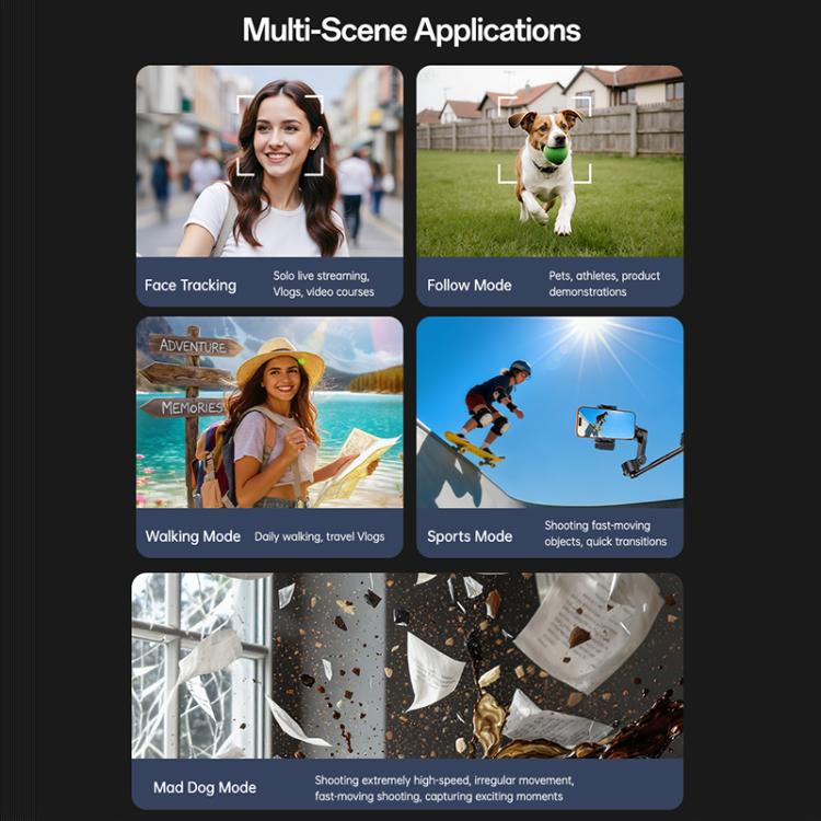 Yesido SF32 Telescopic 3-Axis Gimbal Selfie Stick, SF32