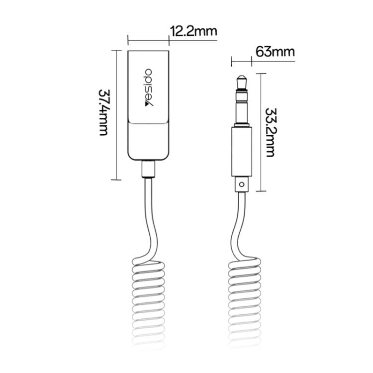Adattatore Bluetooth 5.0 per auto con ingresso AUX 3,5 mm