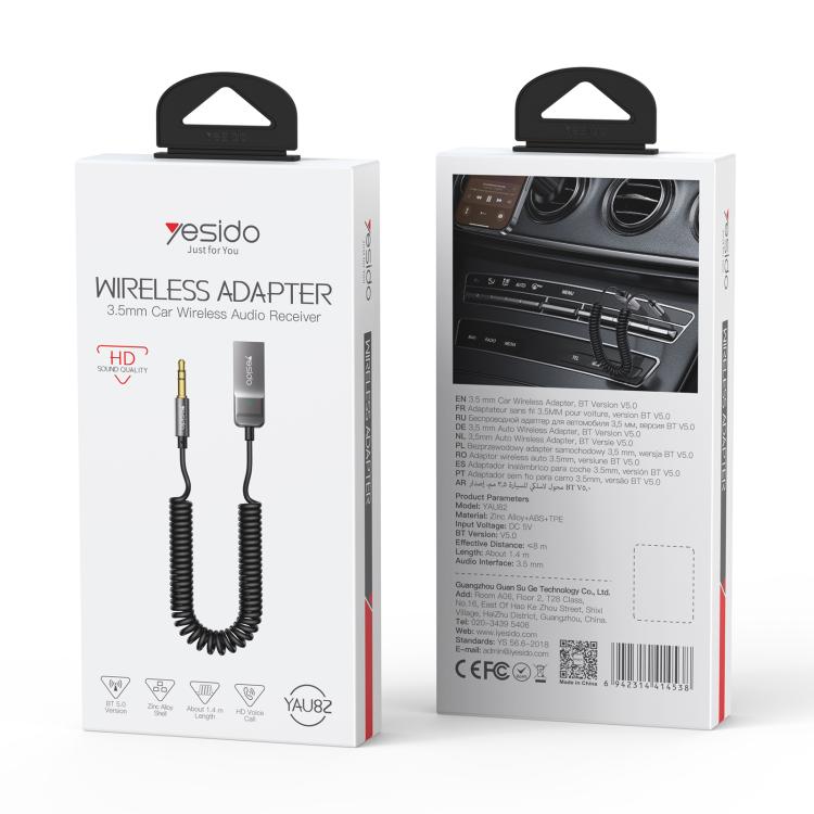 Adattatore Bluetooth 5.0 per auto con ingresso AUX 3,5 mm