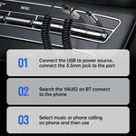 Adattatore Bluetooth 5.0 per auto con ingresso AUX 3,5 mm