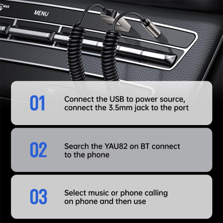 Adattatore Bluetooth 5.0 per auto con ingresso AUX 3,5 mm