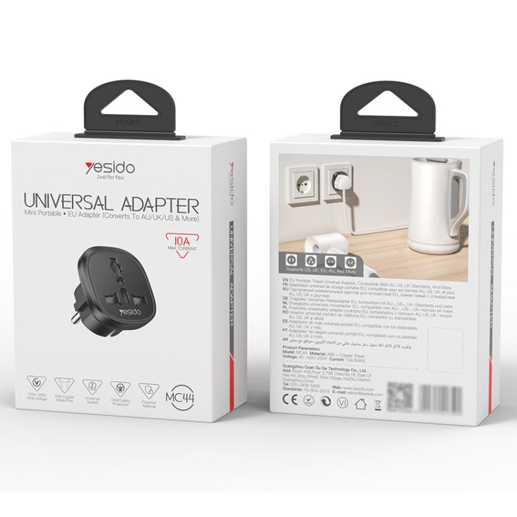 Yesido MC44 EU Plug Converter Travel Universal Adapter, MC44