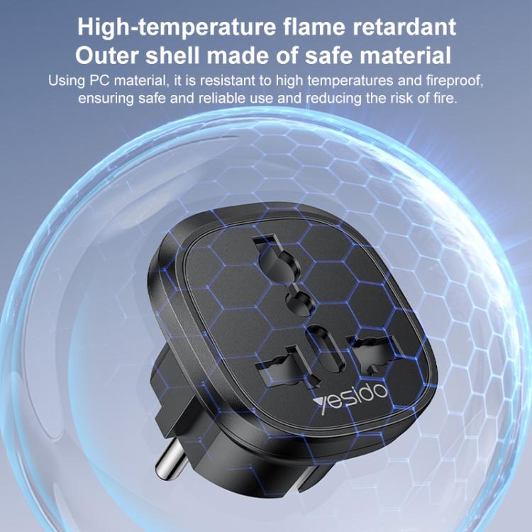 Yesido MC44 EU Plug Converter Travel Universal Adapter, MC44