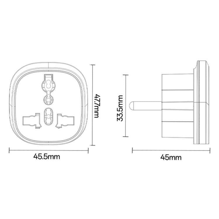 Yesido MC44 EU Plug Converter Travel Universal Adapter, MC44