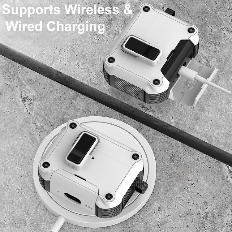 Custodia protettiva per auricolari con chiusura magnetica a scomparsa automatica e supporto integrato., For AirPods Pro 3, For AirPods 4